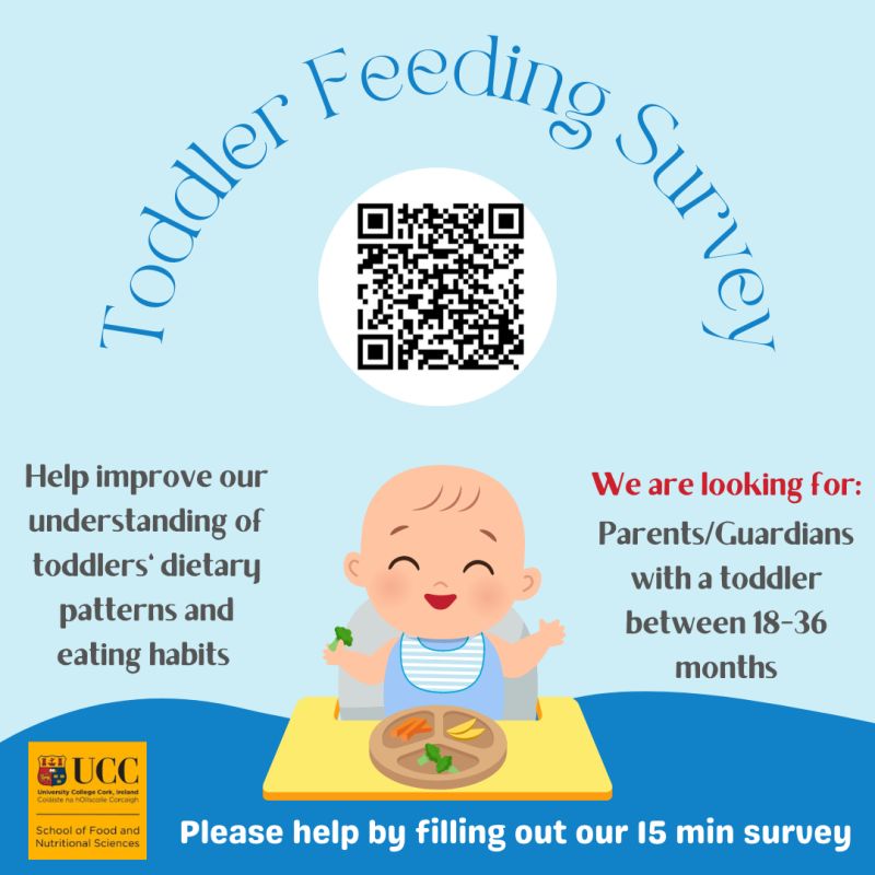 We are looking for parents/guardians with a toddler aged 18-36 months to complete our 15-minute online survey to help us to identify the major influences on the provision of a healthy diet to young toddlers 🔎 bit.ly/3mPuOb7 @fnsucc #Nutrition #Research #Food