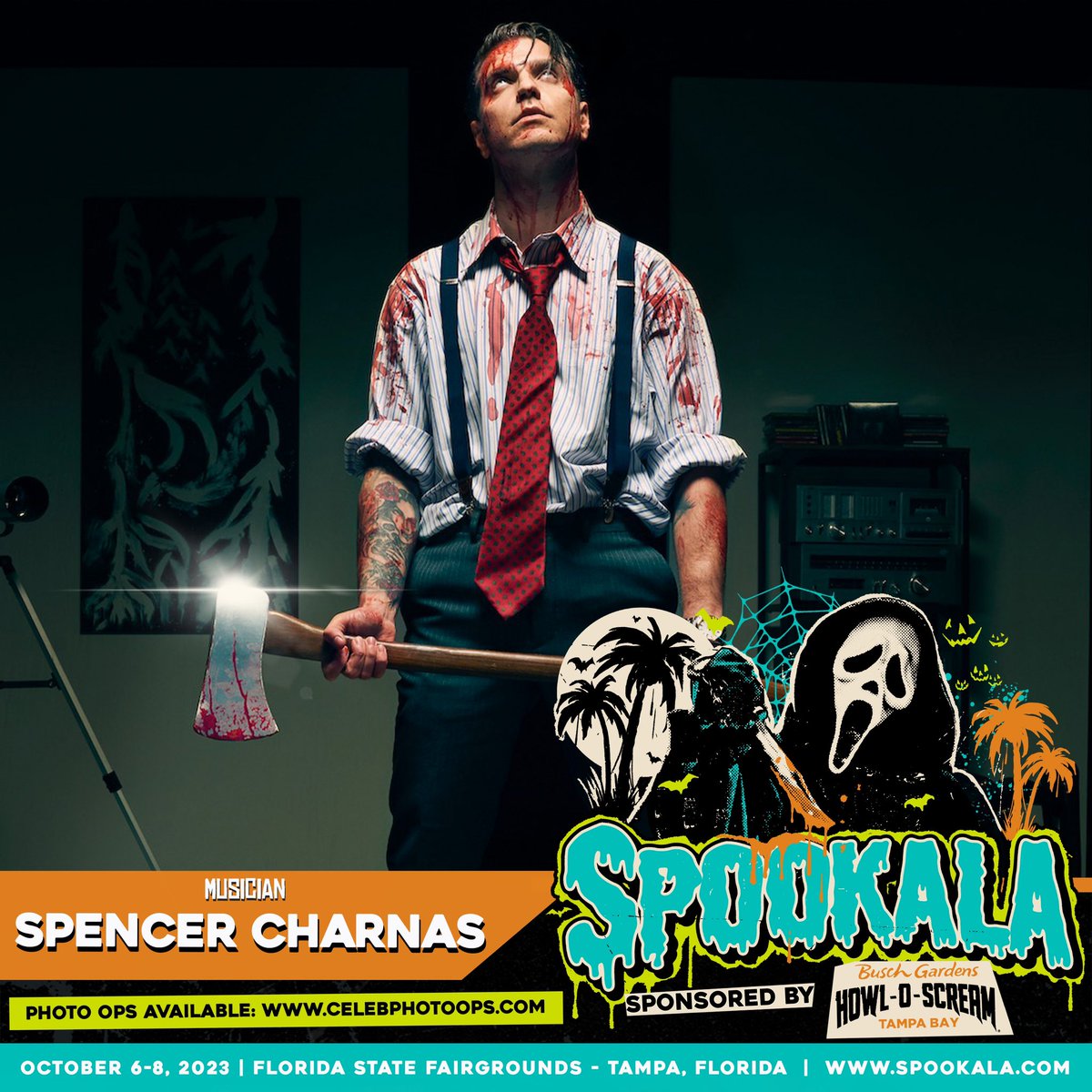 ScaradiseFl's tweet photo. We love @spencerink &amp; can’t wait for him to join us this October! 🔪🎃🪓 https://t.co/EDsHc4SssL