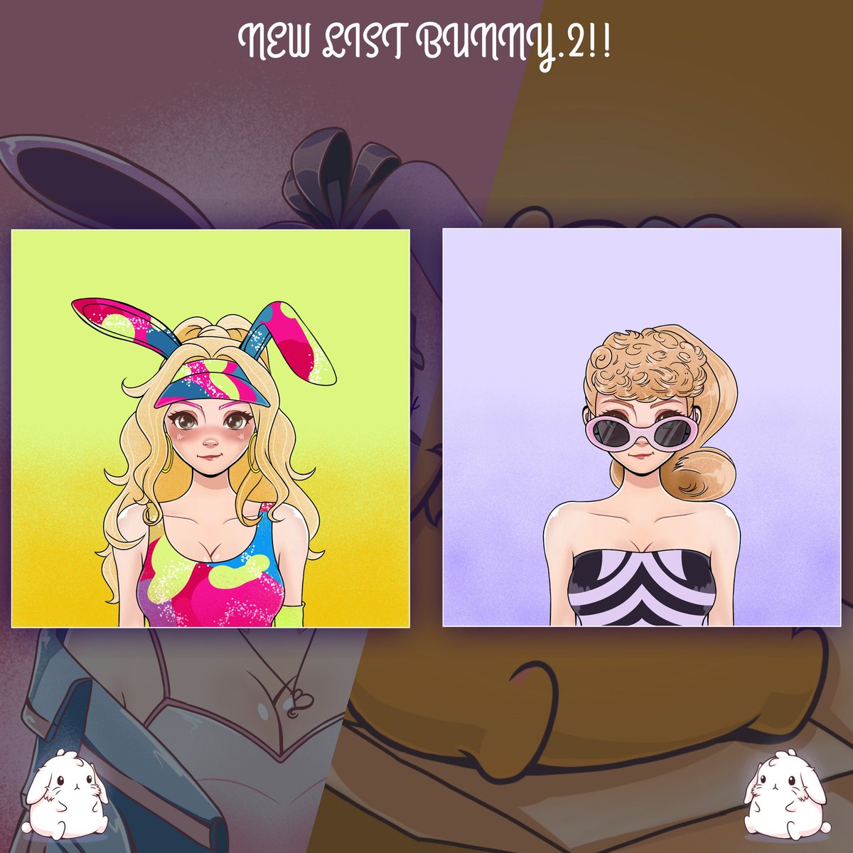 GM #NFTCommunity 
New Bunny Drop🐰
There are 2 new items in the collection that you can already have, just take a look at the link🤗👇

- opensea.io/assets/matic/0…
- opensea.io/assets/matic/0…

Have a beautiful day fam💖🤗

#nftcollector #VERTICALNFT #NFT #GlitchGang #NFTcollections