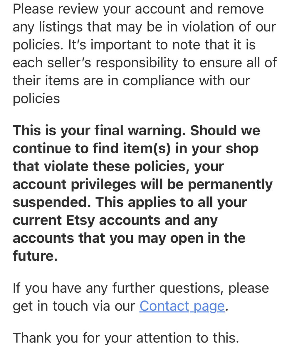 Boost 🚨

Etsy has f-cked with me for the last time. After banning my ‘Funky Human Female’ shirts last month, I’ve now received notice that my ‘De-Trans Awareness’ and ‘Believe De-Transitioners—First Do No Harm’ shirts are removed. 

This is my Final Warning before my store will