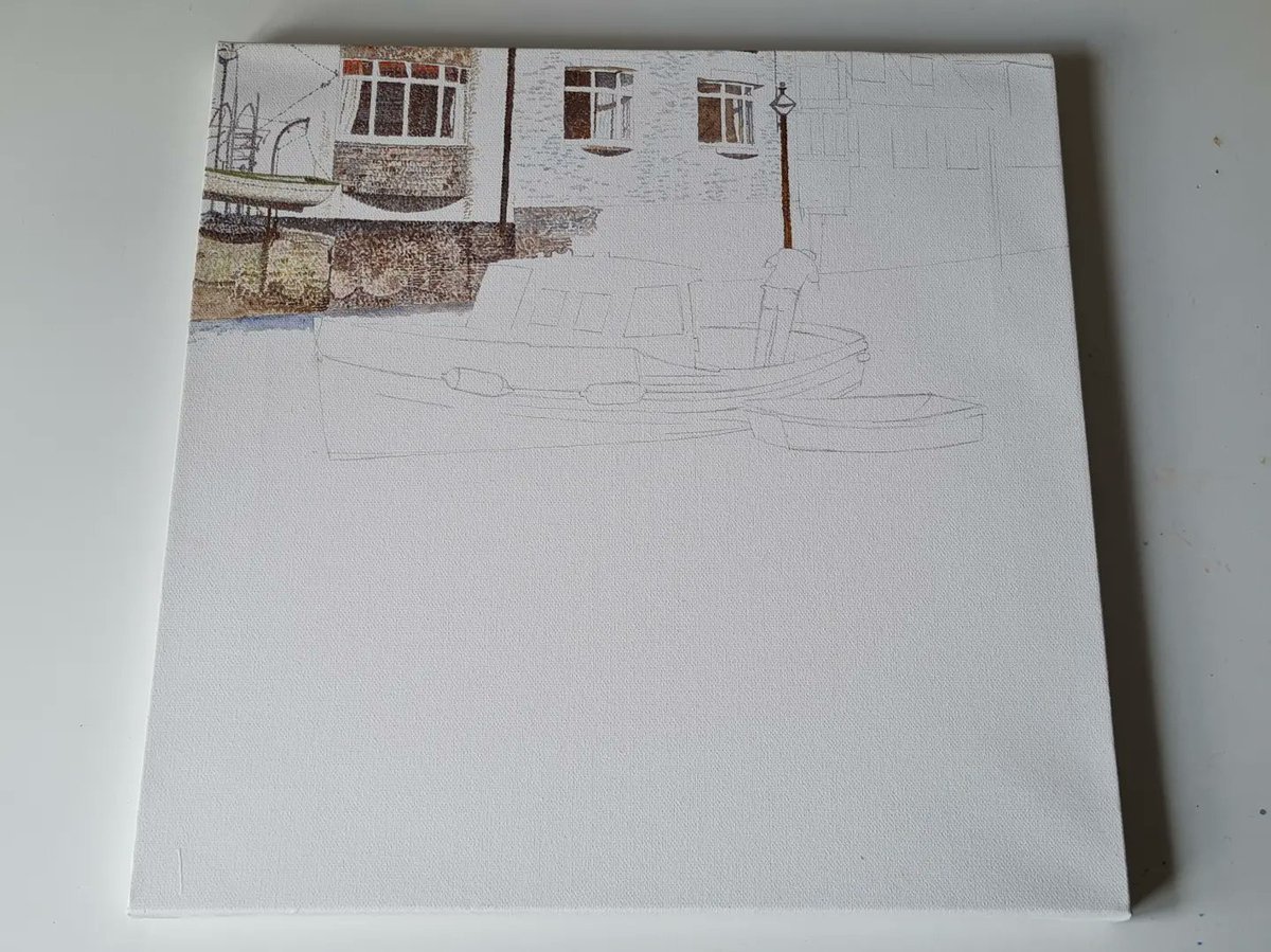 The next work in progress.

#Harbour #sea #landscape #oilpainting #marineart