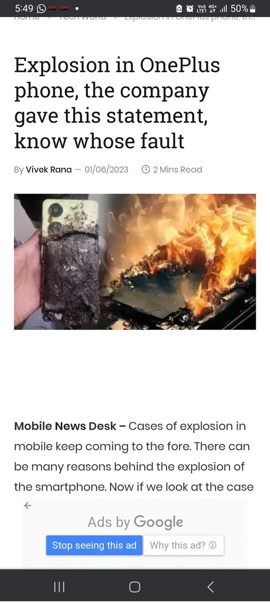 Adv_Gulati1's tweet photo. What about 8 year old future dreams, who is single child of his parents.who will take care this child for life time
Recall these mobiles immediately. There are so many reported & Unreported matters of blast @oneplus mobile are there.
#bycottoneplus
#bycottchinesemobiles https://t.co/9d6doD0aDt