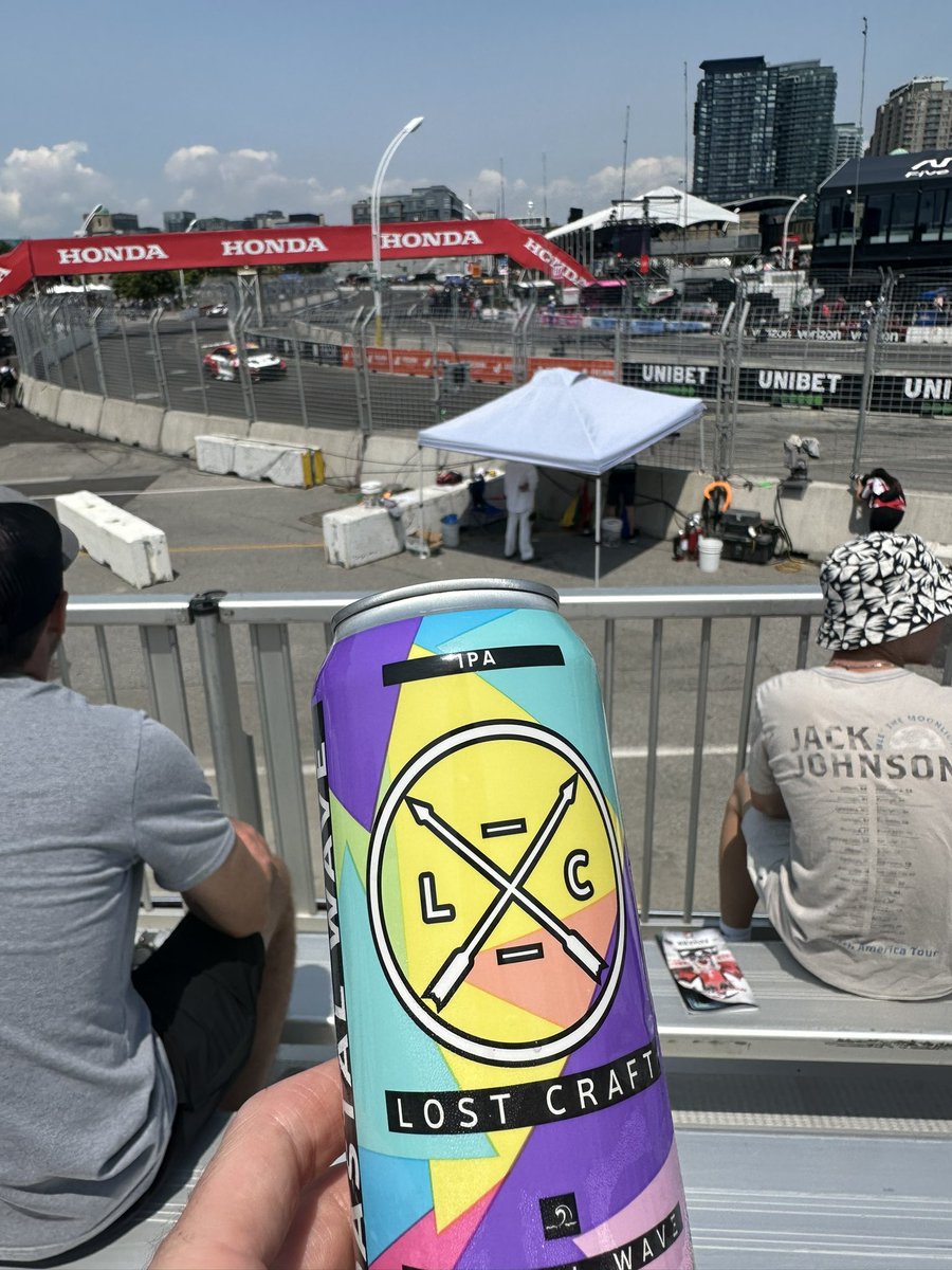 Trackside with a <a href="/LostCraftBeer/">Lost Craft</a> @hondaindy #IndyTO