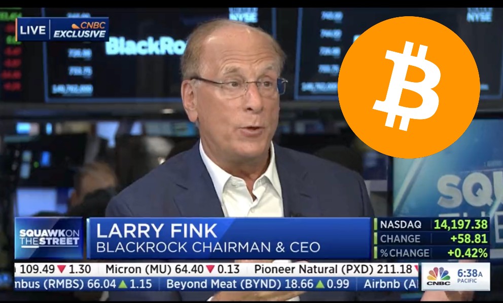 NEW - $10 trillion BlackRock CEO: We want to "democratize" #Bitcoin investing by offering a spot ETF