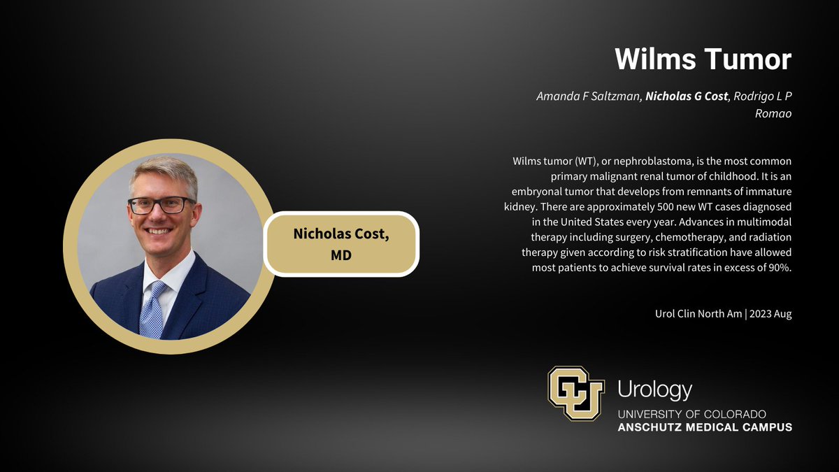 Congratulations to Dr. @cost_nicholas on his contributions to this publication on Wilms tumor! His work is making a significant impact on the understanding and treatment of this prevalent childhood cancer. 

#WilmsTumor #ChildhoodCancer

doi.org/10.1016/j.ucl.…