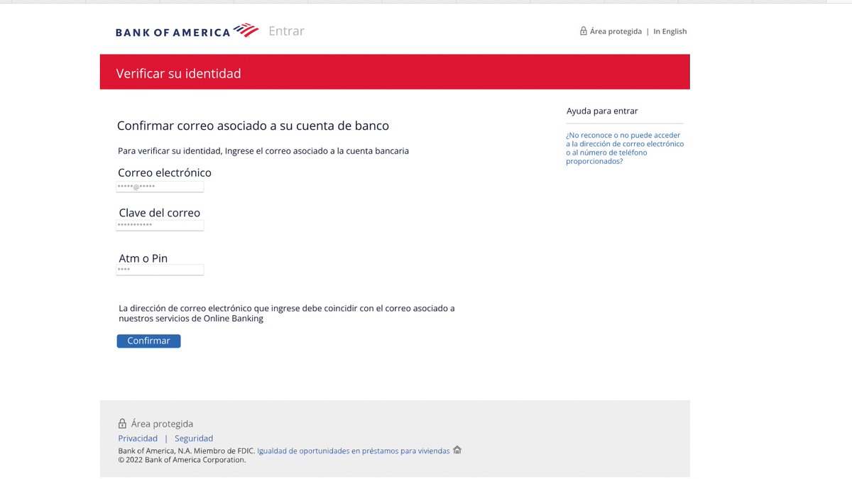 criptolawyer's tweet image. Si accedes a poner tu usuario y tu clave, digamos que estas ya 50% jodido. Porque en este momento tienen acceso para entrar a tu home banking.

Sin embargo se pone peor:

Una vez dentro del supuesto website te piden el correo electronico que tienes asociado al banco y su clave 😂