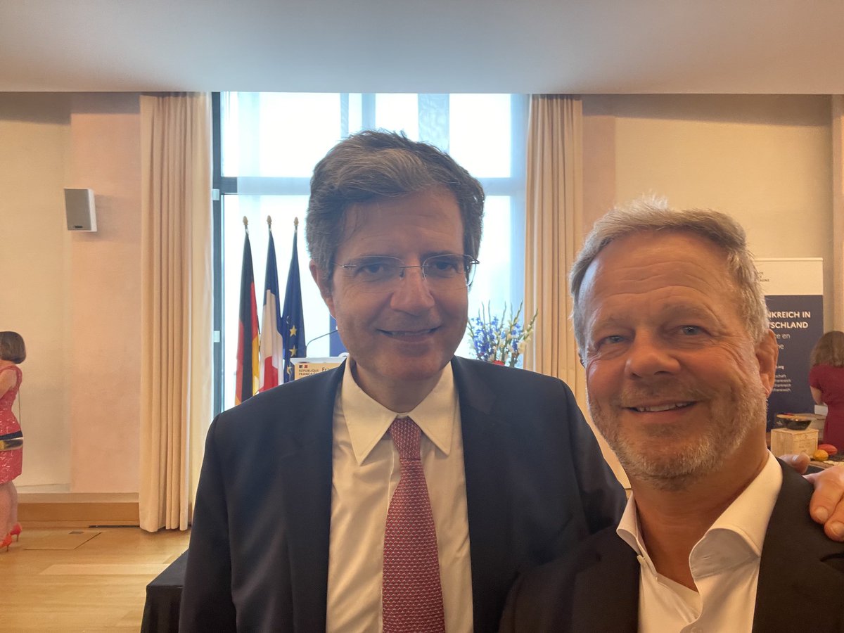 Heute in der französischen Botschaft anlaesslich der #FêteNationale mit Botschafter François Delattre - un grand merci pour notre coopération!