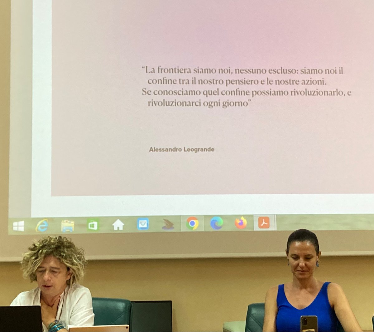 ALiuzzoScorpo's tweet photo. Excellent set of presentations today on ‘real’ and perceived physical, mental and emotional #frontiers #Mediterranean with Roser Salicrú, Monica Ruocco and the writer François Beaune. #Sardegna #ParcoDiPortoConte #medievaltwitter https://t.co/NAYEFRd6RB