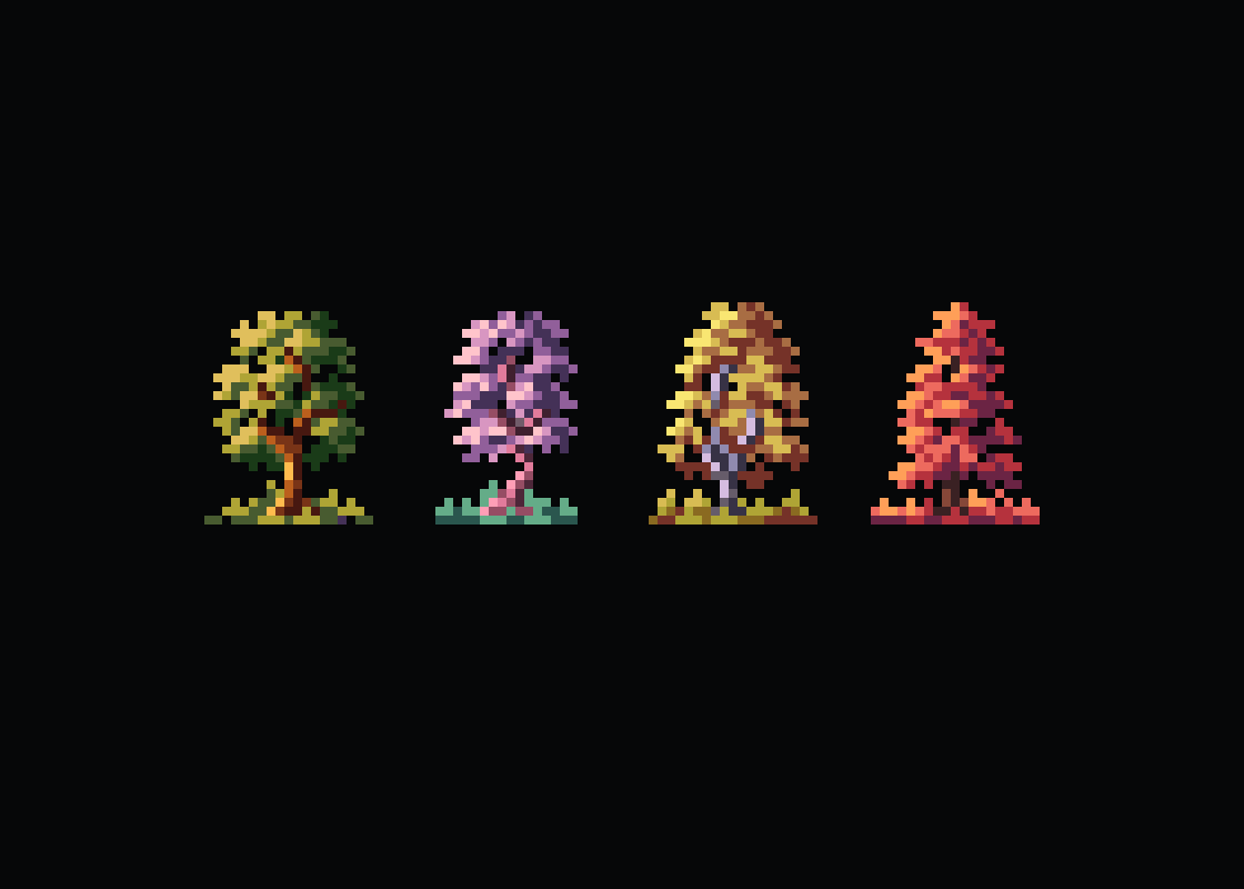 PixelArtJourney's tweet photo. Some smol trees (16x24) #pixelart https://t.co/aNVX1KNfr0