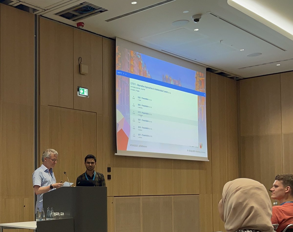 Thank you <a href="/FEMSmicro/">FEMS</a> and chair prof. Wolf-Dietrich for giving me a chance to present my research in the talk session “Alternative approaches to antimicrobial control” at #FEMS2023. It was such an honour! Couldn’t have done this without <a href="/eliorossi/">Elio Rossi</a>, Prof. Landini, <a href="/ValerioBaldells/">Valerio Baldelli</a>