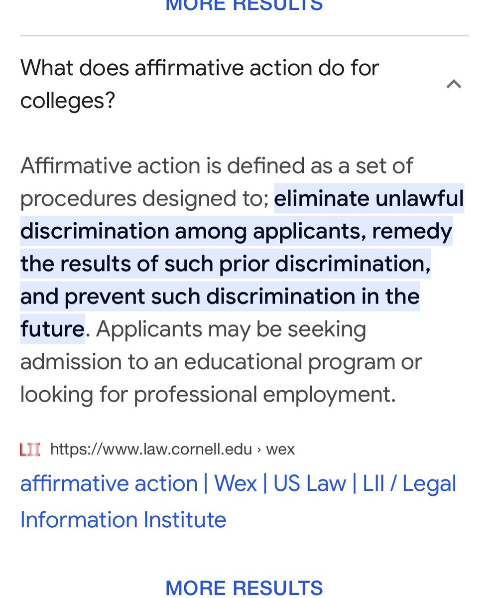 @msholly @EdKrassen @CcpSkipTracer They don’t just get admitted because of their color, they also need to have the grades and achievements to go with it, all AA does is prevent discrimination based on their skin color. Please do your research before propping up an ignoramus like Kirk