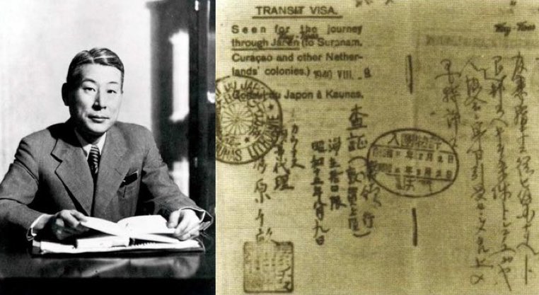 historyinmemes's tweet photo. Chiune Sugihara was assigned as the vice-consul of the Japanese consulate in Kaunas, Lithuania in 1939.

Lithuania was occupied by the Soviet Union in June 1940, and many Jewish refugees from Poland and other countries had gathered in Kaunas, hoping to find a way out of Europe.

They heard that Japan was a possible destination for them, as Japan had not yet joined the Axis powers and had maintained diplomatic relations with some European countries. However, they needed transit visas from the Japanese consulate to cross the Soviet Union and reach Japan.

Hundreds of Jews in desperate need of visas approached Sugihara, imploring him to assist them. Despite his efforts, Sugihara was unsuccessful in obtaining permission from his superiors in Tokyo to issue visas to the refugees. He made three separate requests, but each time his appeal was turned down. The Japanese authorities stipulated that only those individuals who possessed valid passports, adequate funds, and confirmed exit visas from Japan were eligible to receive transit visas.

Sugihara decided to disobey his government, and worked more than 18 hours a day issuing hand-written visas to the Jews.

He continued issuing visas until September 4th 1940 when he had to leave Kaunas with his family due to the closure of the consulate. According to eye witness accounts, he was still busy writing visas and tossing them out of the train as it departed. Overall, his efforts saved the lives of over 6000 people. Despite his heroic actions, his story remained largely unknown until 1985, just a year before his passing.

It is believed that up to 100,000 individuals who are alive today are descendants of people who received visas from Sugihara.