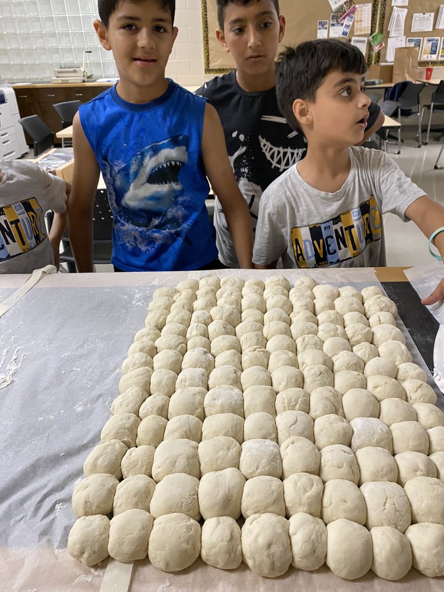 Georgina_JT's tweet photo. Building a sense of belonging as we Celebrate our cultures. #camplingo making zaatar a Lebanese traditional breakfast after reading and sharing stories of Bilal cooks Daal and Salma the Syrian chef! @gecdsbpro @BegleySLP2023 #gecdsbslp2023 @ClaraHowitt https://t.co/BnDSChLcOz