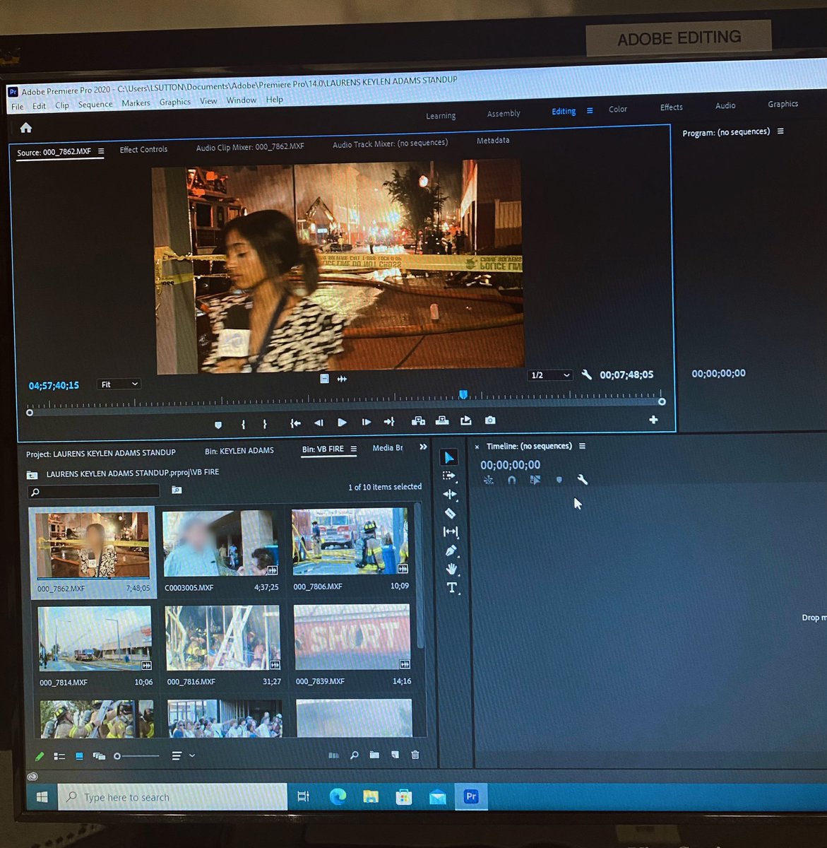 Yesterday, I had the chance to watch as 4-star athlete, Keylen Adam’s announced his commitment to Virginia Tech for football! Afterwards, editing my standups from this event &amp; the VB oceanfront fire. <a href="/WAVYinterns/">WAVY-TV 10 Interns</a> #week5