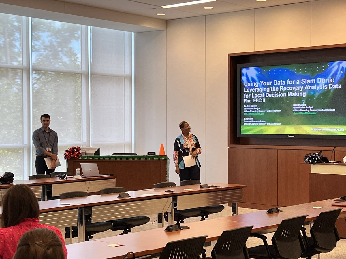 rlwjunio's tweet photo. It’s been a great week at @SASsoftware supporting PSUs in using recovery data to evaluate their ESSER-funded learning acceleration programs. Thank you again to our sponsors @Fidelity and @smtcenter for providing lunch to our participants all 4 days. #ARPCountdown https://t.co/fndYrV7e4A