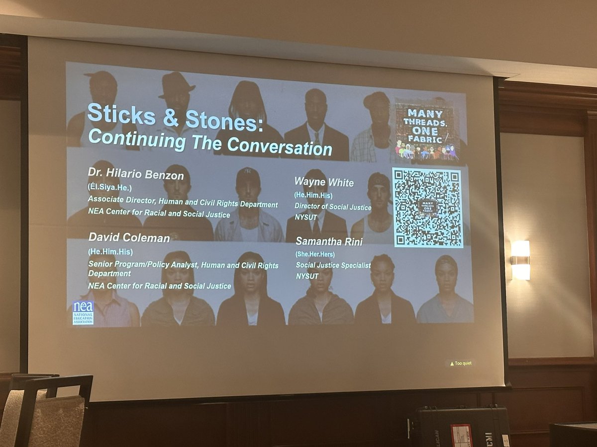 chateacher27's tweet photo. We are doing the work @nysut !! Sticks and Stones Pt.2- Continuing The Conversation! Strategies and conversations to advance our interactions and change our behaviors. #manythreadsNYSUT https://t.co/OWMAOHtmK3