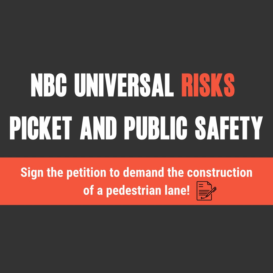 Sign the petition at the link in our bio to keep our picketers safe ✊😤 #WGAStrike
