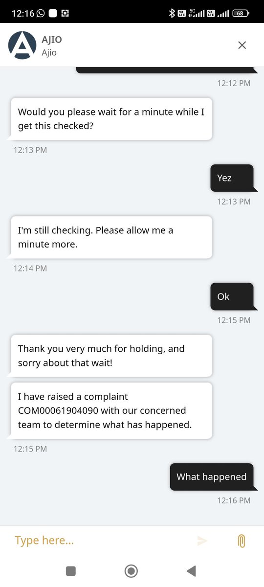 KesavamurthyTR's tweet image. @AJIOLife 

When can I expect refund ???
#Ajiofails