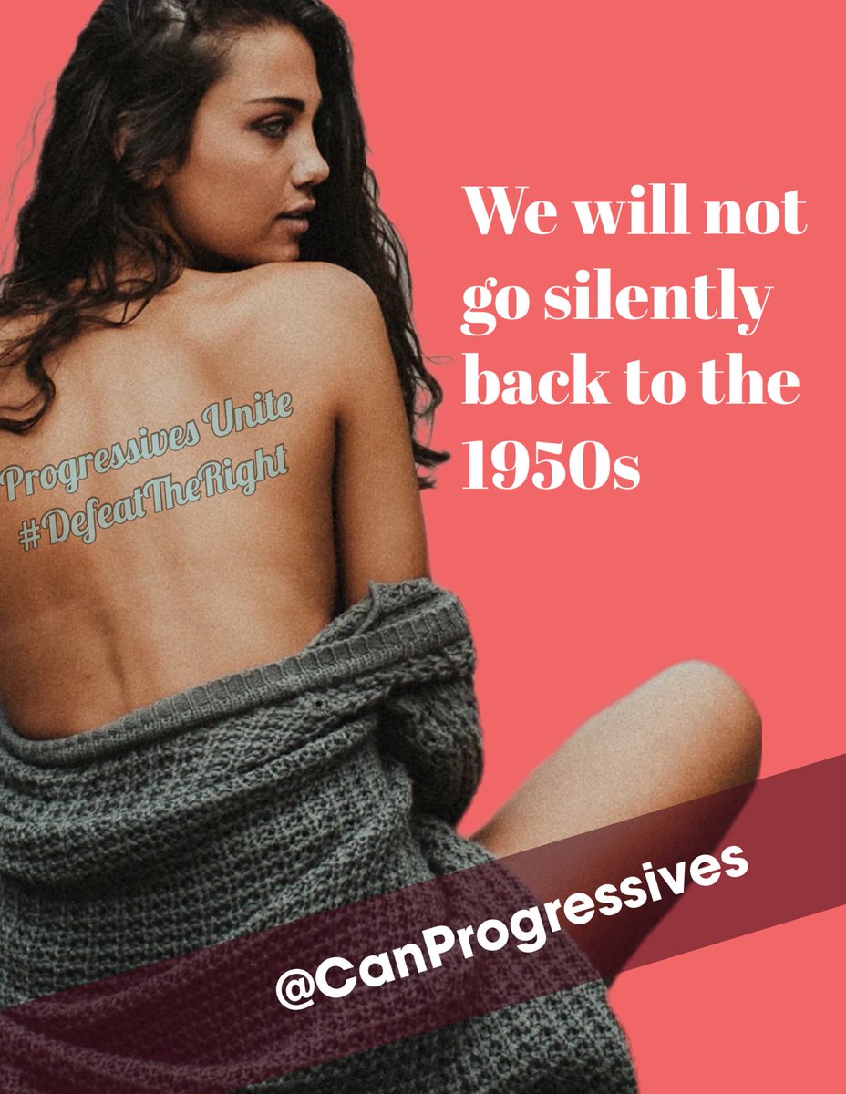 Liberals4Canada's tweet photo. @DianeMariePosts @khawlis Religion has no place in politics.

We will not go silently back to the 1950s. #DefeatTheRight https://t.co/hnOu5fOAyM