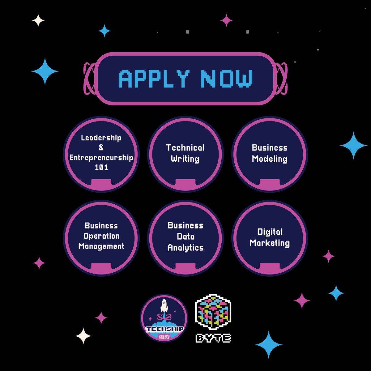 BYTE_NGO's tweet photo. Registration is Open, Join Us!
Calling all aspiring tech enthusiasts and future entrepreneurs! 📣
Registration form:
https://t.co/YRB6yvntcc
#TechShip 🚀
Welcome Aboard! https://t.co/fnzoq9ebLi