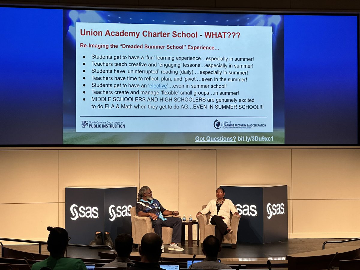 Another wonderful day with the <a href="/OLR_NCDPI/">Office of Learning & Research @ NCDPI</a> at <a href="/SASInstitute/">SASInstitute</a> for the ARP Convening. How is your PSU leveraging your remaining ESSER funds? <a href="/NCDPI_OFP/">NCDPI Office of Federal Programs</a>