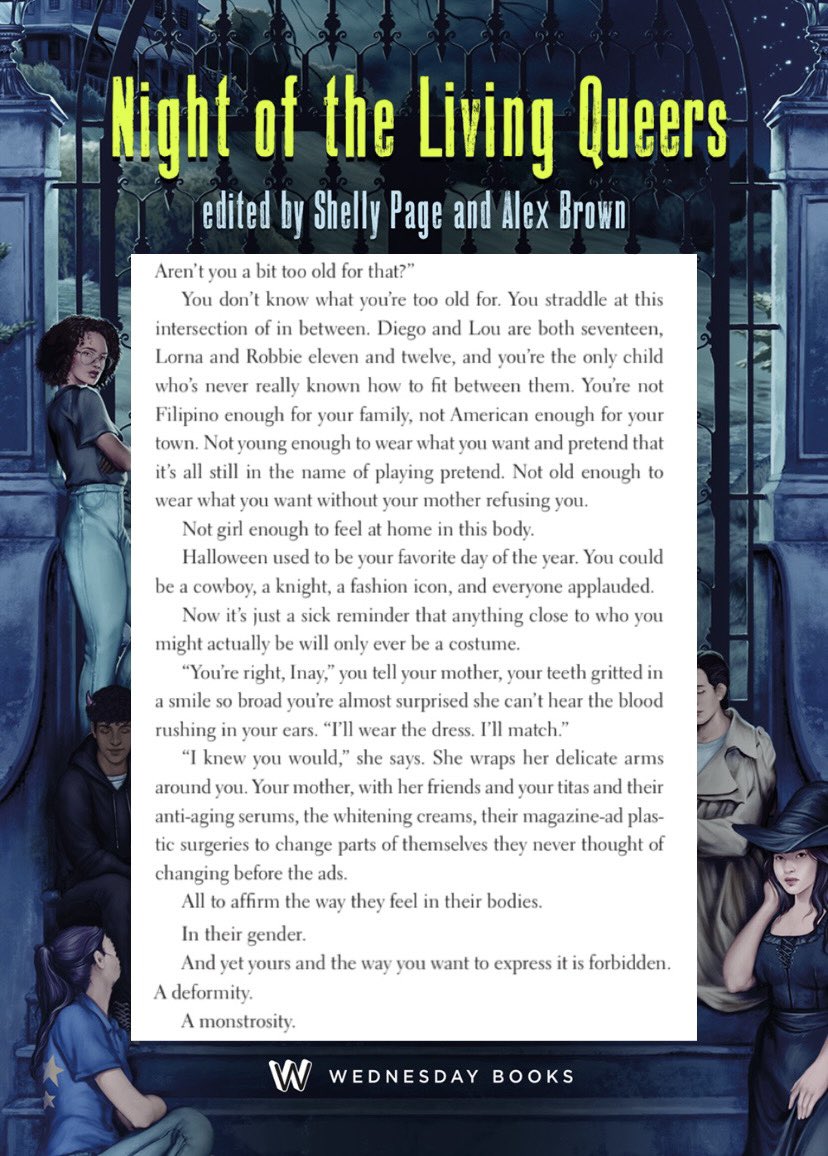 mayagittelman's tweet image. it’s #InternationalNonBinaryDay so here’s a reminder that I’m not cis, the binary is a colonialist construct, your gender is your own and it’s okay to question or change it, and I wrote a story about all of that that comes out in Night of the Living Queers NEXT MONTH!! ❤️‍🔥🏳️‍⚧️