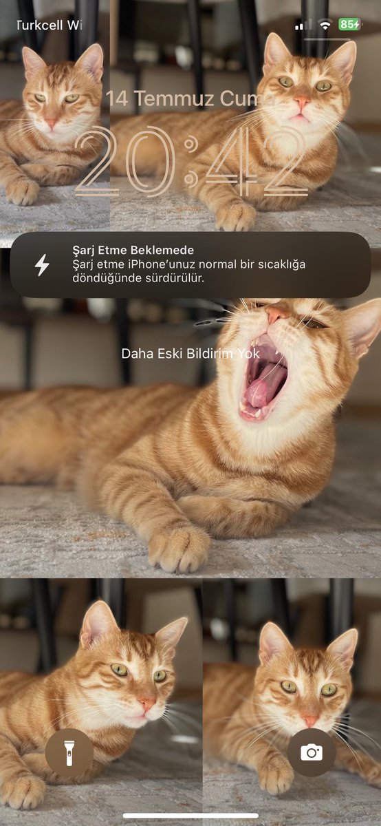 Akşamın bu saatinde evde olmama rağmen gelen bu telefon uyarısı hava sıcaklığını özetliyor