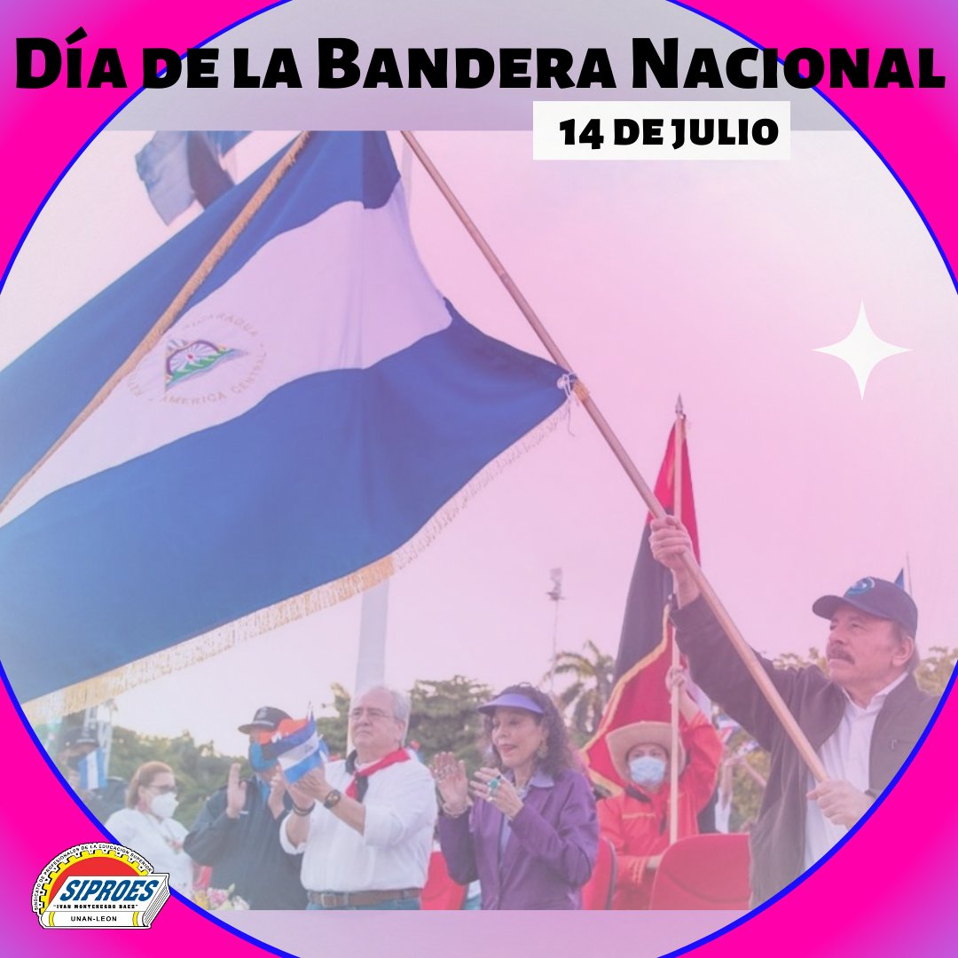 Los Nicaragüenses cada 14 de julio celebramos el Día de nuestra Bandera Nacional. Nuestra bandera tiene un significado como nuestro amor a la patria, nuestra identidad nacional, nuestra dignidad.
#4419SiempreVictoriosos #UnidosEnVictorias 
#LeonRevolucion