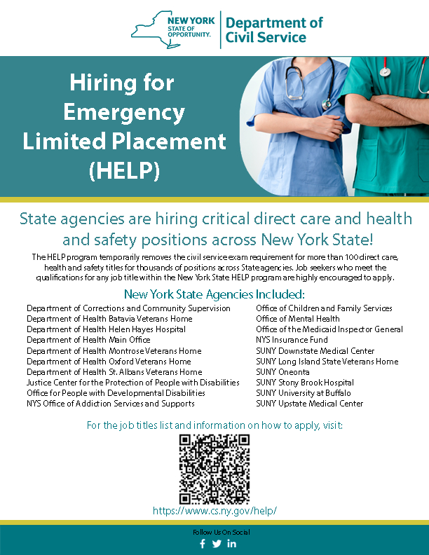 NYS Civil Service on Twitter "The New York State HELP program assists