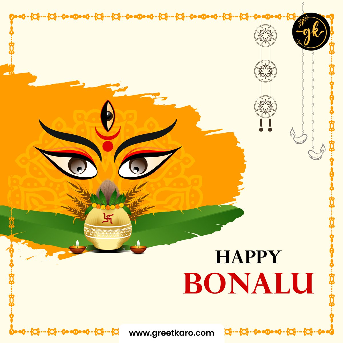 greet_karo's tweet photo. May the blessings of goddess Mahakali, Mahalakshmi, and Mahasaraswati shower upon you and your family. Happy Bonalu! 🙏🎉🌺

#Bonalu #FestivalOfTelangana #Celebrations #Joy #Happiness #GreetKaro #greetings #greetingcards #wishes #celebration #JaiTelangana #family #love #mahakali https://t.co/0OOkcGFIiG