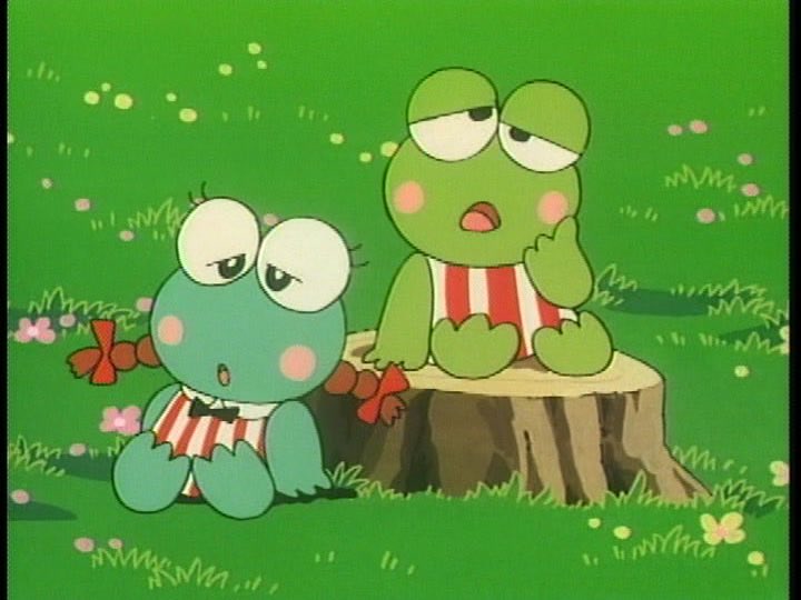sanriodaily's tweet photo. keroppi and his girlfriend keroleen 💫 https://t.co/xc8DcasYnL