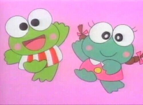 sanriodaily's tweet photo. keroppi and his girlfriend keroleen 💫 https://t.co/xc8DcasYnL