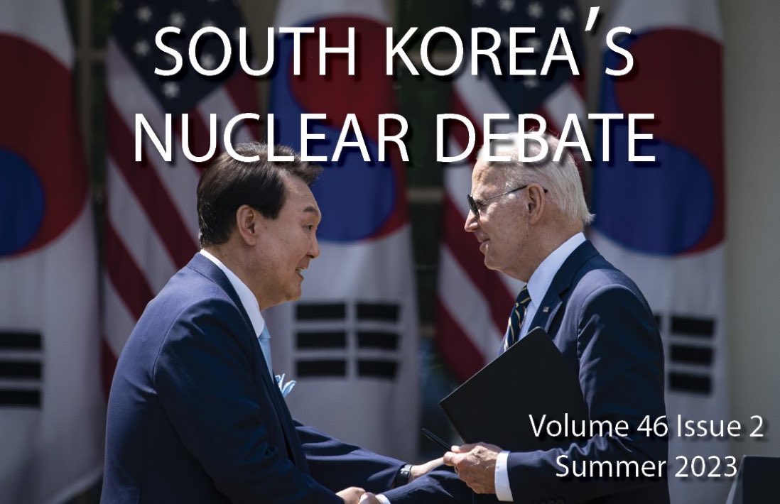 It’s been widely observed that in recent years nuclear weapons advocates in South Korea have become louder and more numerous. But as @toby_dalton, @kyl_elise, and I argue in @TWQgw, there’s another subtle shift underway in the nuclear discourse. 1/ bpb-us-e1.wpmucdn.com/blogs.gwu.edu/…