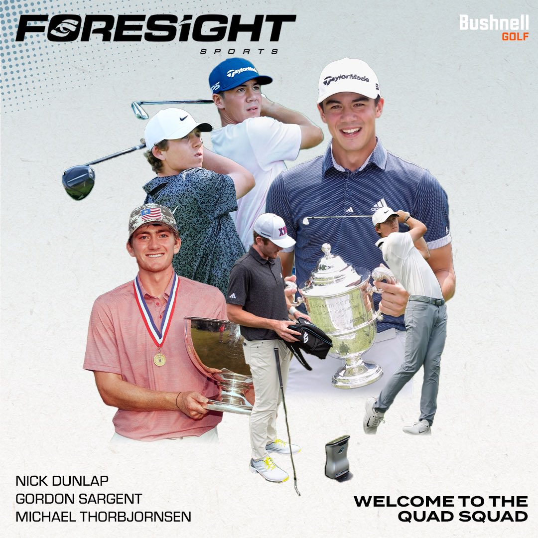 Welcome to the Quad Squad @NickDunlap62, @GordonSargent5, @michaelt_1!!! 🔥⛳️😎 #GCQuad #PGATour #TrustedByTheBest Click the link in our bio for the full press release!