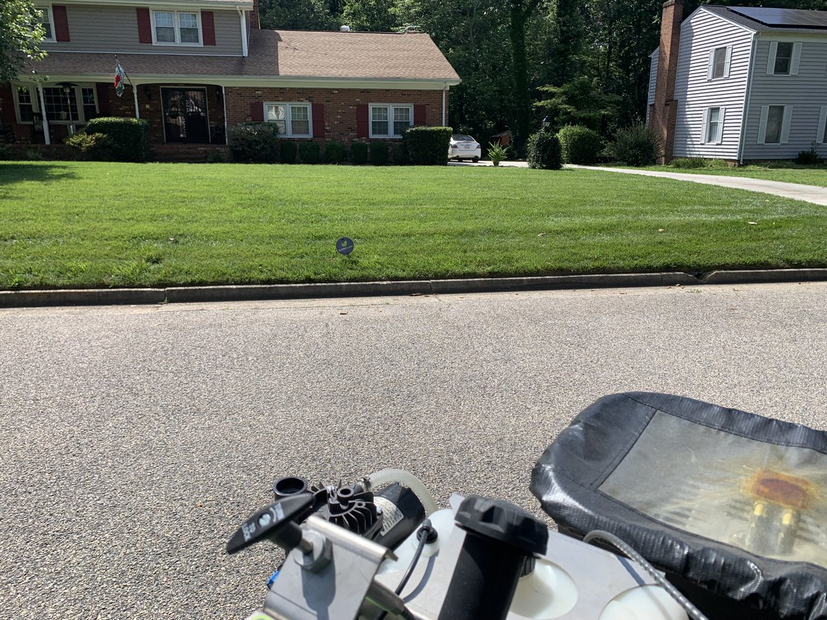 Tough week working in the heat, but the lawns are looking great. #RVA