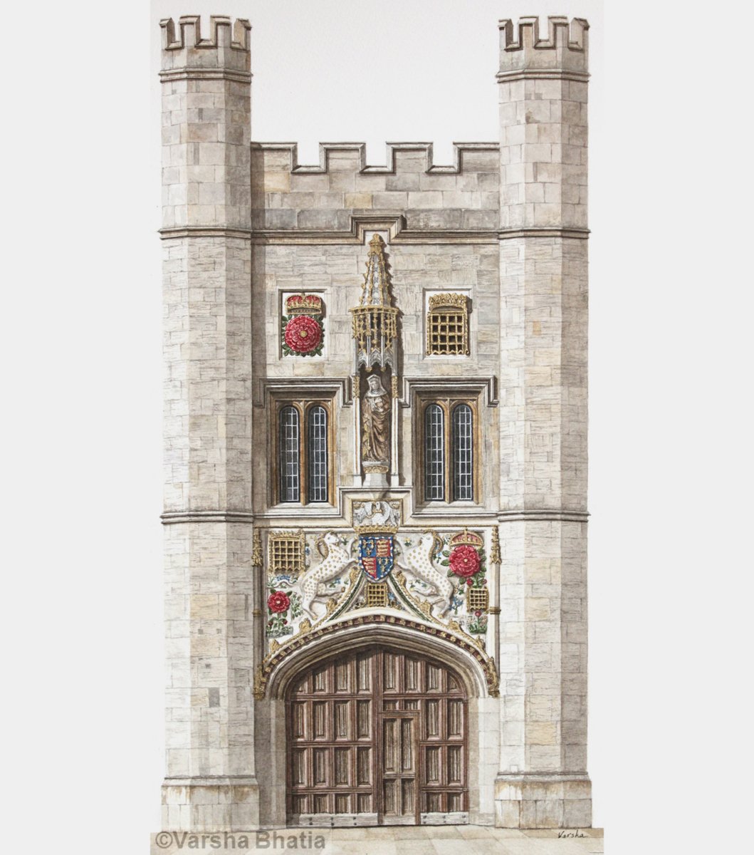 Christ's College, Cambridge #watercolor #watercolourpainting #architecture