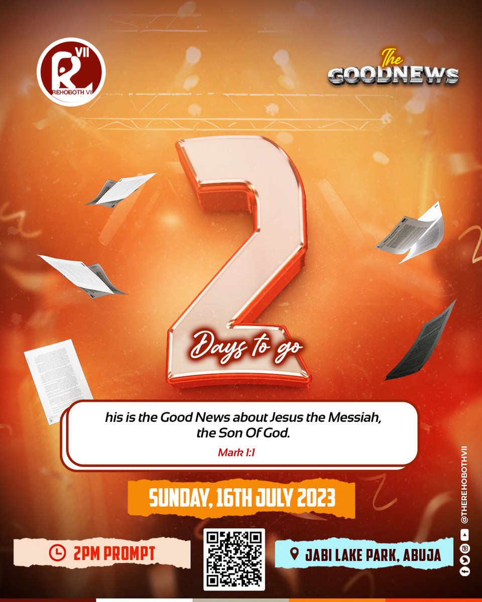 therehobothvii's tweet photo. The day is getting closer than you can think!!

Who’s ready and counting down with us?!?!
Invite all your friends, families, neighbors, everyone!!

We can’t wait for the manifestation of God’s will in our midst!

#TheGoodNews #RehobothVII https://t.co/t1esEKyonz
