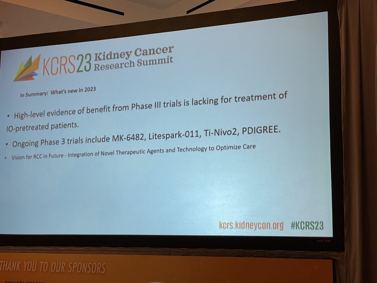 TiansterZhang's tweet photo. You know youโve made it whenโฆ @motzermd anchors refractory talk w my discussion from #GU23 & gives us important insights on @AlbigesL #CABOPOINT & @DrChoueiri @montypal #CONTACT03 trials โ still much more to come for IO-pretreated #kidneycancer
#KCRS23 @kidneycan @KidneyCancer https://t.co/UKDTcBz6cA