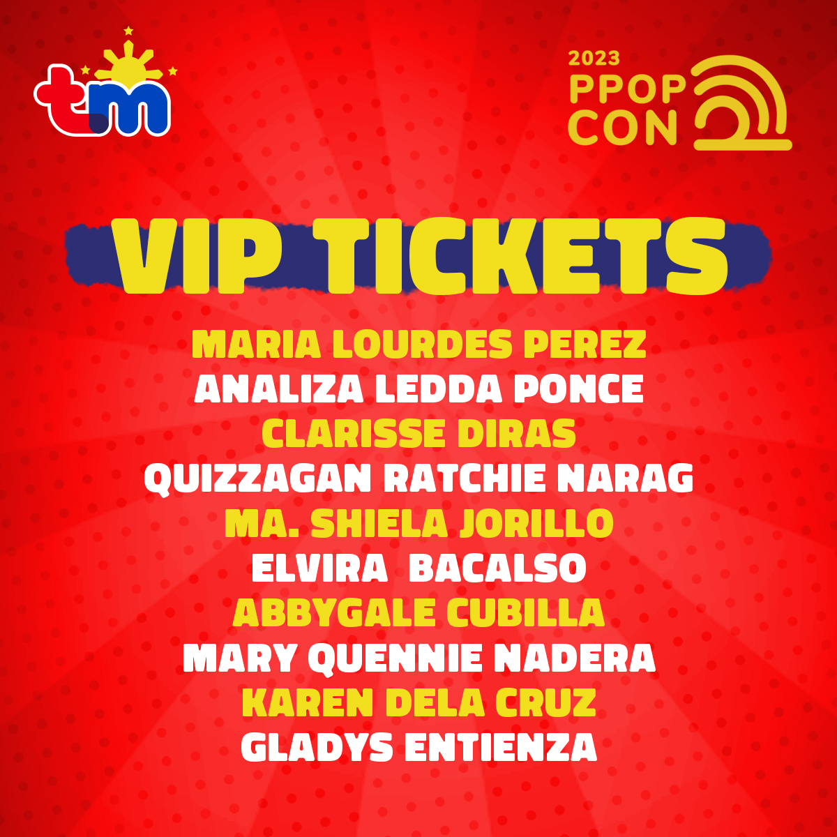 tmtambayan's tweet photo. CONGRATS CONGRATS sa mga nanalo ng #PPOPCON2023 tickets! Syempre lab kayo ni Ninang ihh. 😉

Kitakits sa Araneta Coliseum this Sunday! #WeGotDaPawer https://t.co/Wdj7fbBKRE
