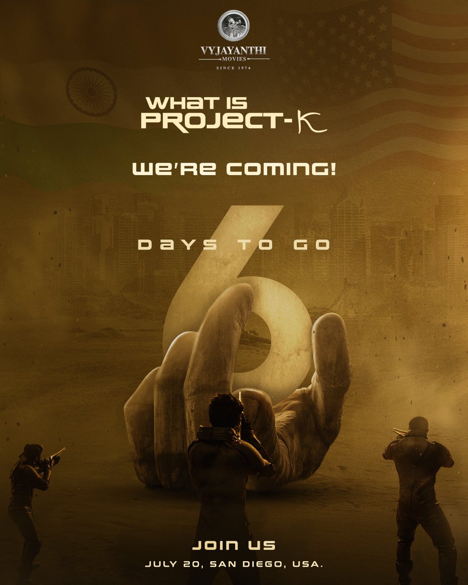 Vaishali695's tweet photo. #SanDiego  here we are  coming .  
Join us on  #SanDiegoComicCon
Only 6 days are left for  #ProjectK  's   title announcement  in 
  on 20 july. .....@VyjayanthiFilms

#Prabhas  @deepikapadukone  @ikamalhaasan  
#Projectkteam https://t.co/oqUigwaGDH