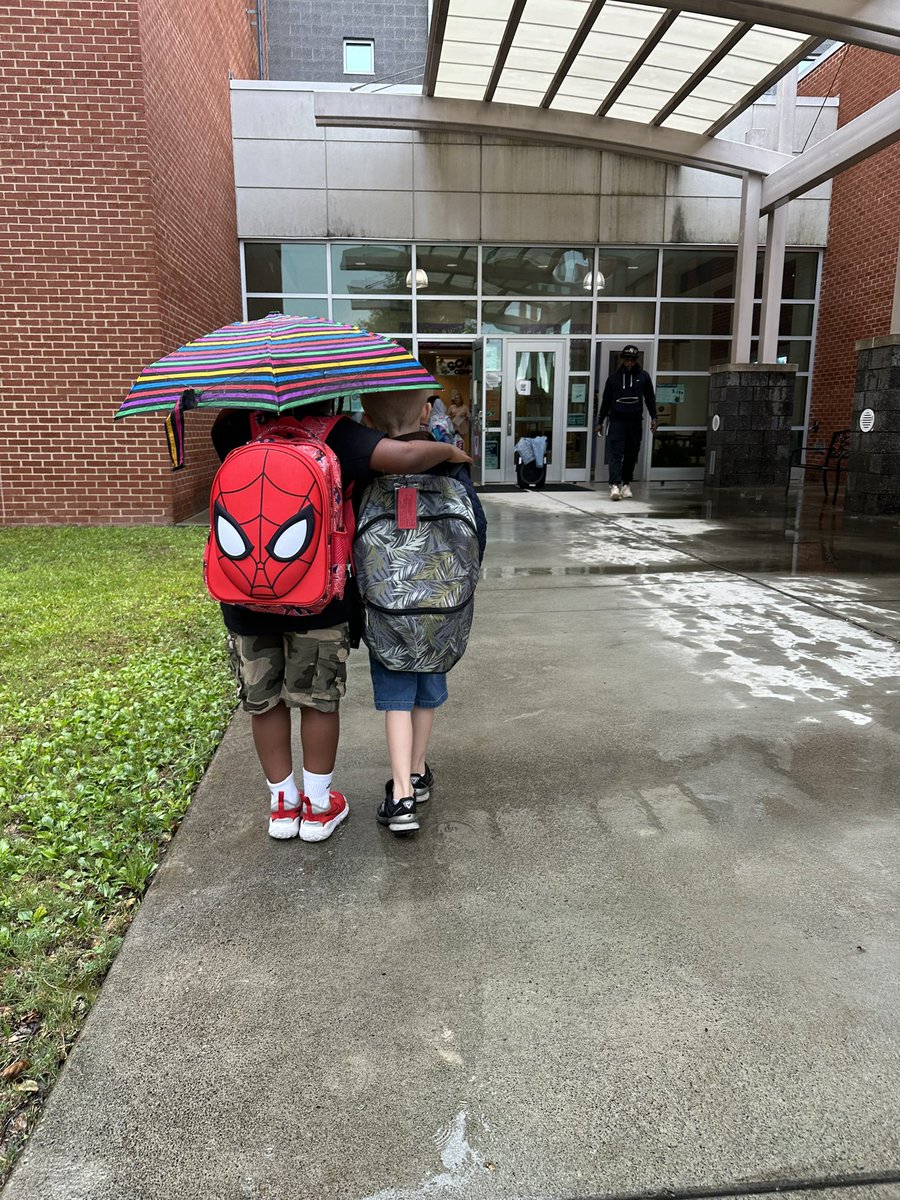 Showing a little kindness at BCES on this first Friday of the new year! Rain can’t stop us from soaring! ✈️❤️