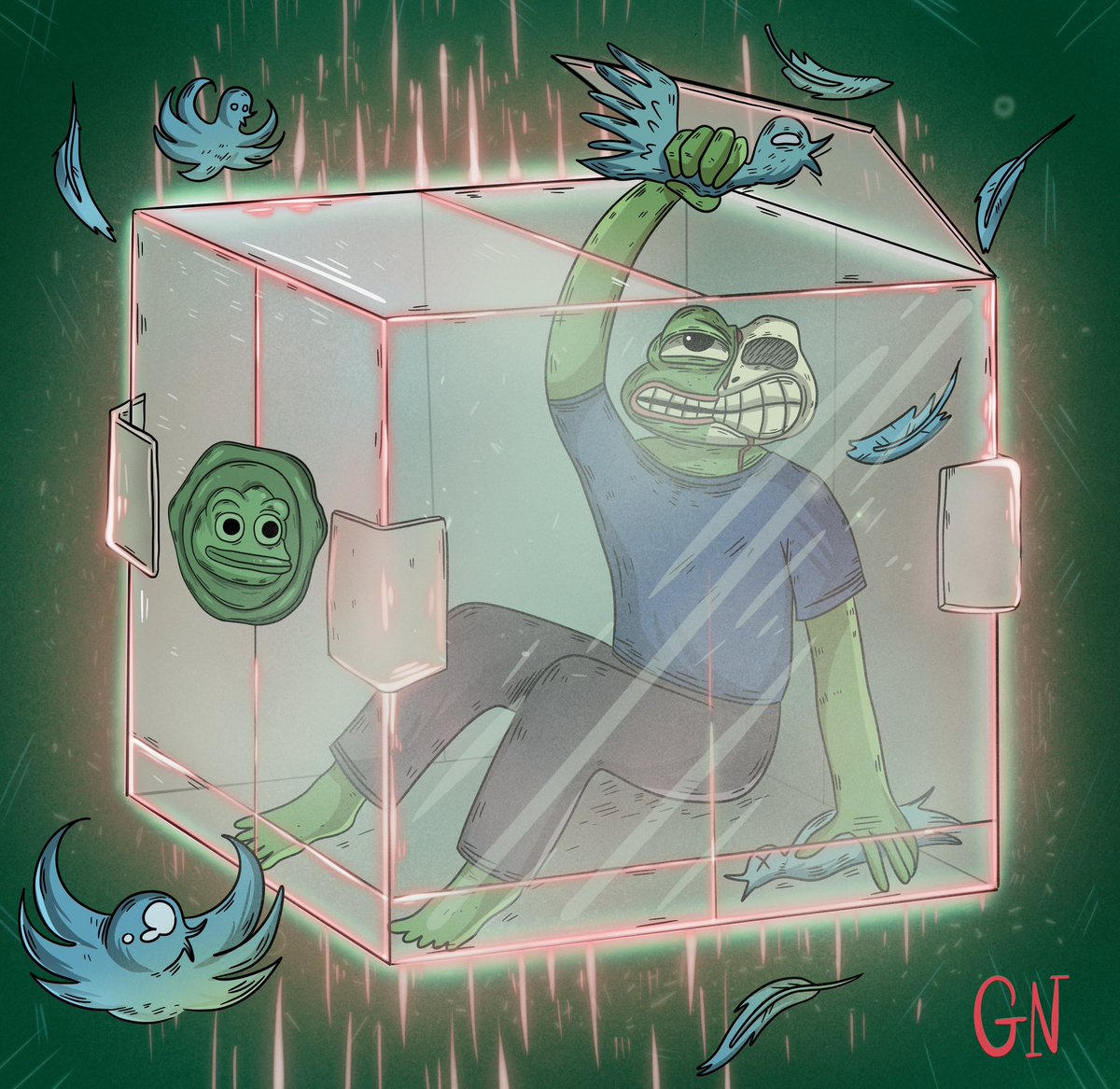 samurafik's tweet photo. This is what I did for my beloved family @InscribedPepe I am very sorry that I came here so late, but during this time I have fallen madly in love with each of you! I probably won't be able to become a part of Pepe because there aren't many peepo boxes left, I'm not giving up ❤️ https://t.co/ydFxmUyMjh