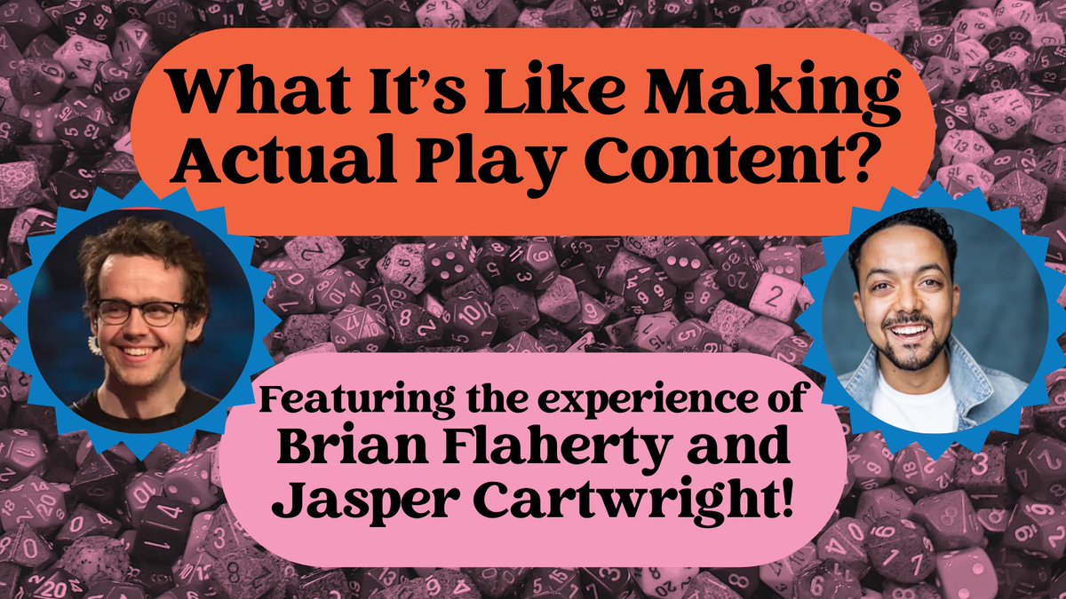 gamesnfeelings's tweet photo. A new podcast guest approaches! It’s @mrbrianflaherty of @myfirstdungeon!

He joins @El_Silvero and @JW_Cartwright to talk about the form, function, and feelings behind making content out of TTRPGs.

We really GET INTO IT, so we’re very excited to share this one. https://t.co/0aYpFlw5Fi