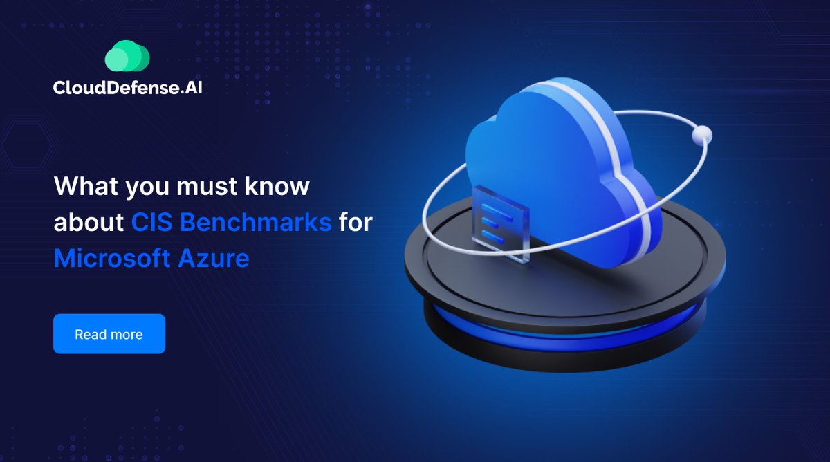 CloudDefenseAI's tweet image. The Center for Internet Security (CIS) is a company that maintains cybersecurity standards for a wide variety of internet-connected technologies.
Learn about five important CIS Benchmarks for Microsoft Azure: clouddefense.ai/blog/must-know…
#CloudDefenseAI #CyberSecurity #CISBenchmarks