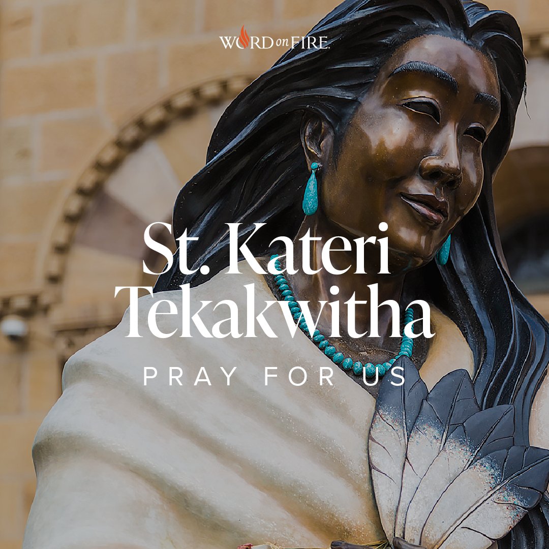 BishopBarron's tweet photo. St. Kateri Tekakwitha, pray for us! https://t.co/eec3gvkC8C