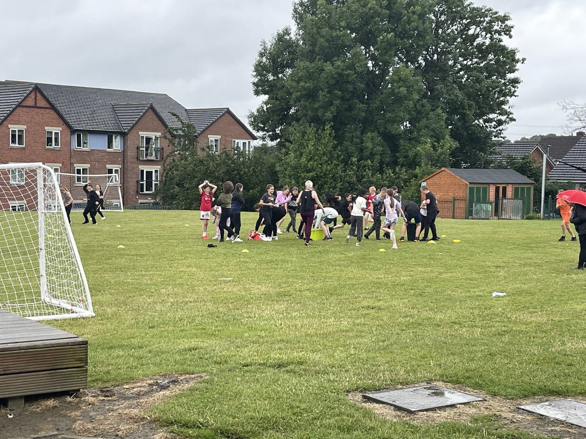 ClassDurham's tweet photo. Year 6 are enjoying a water fight in the rain 🌧️ @MeadsteadPA @MeadsteadHoS @AETAcademies https://t.co/8AbcjgDwmD