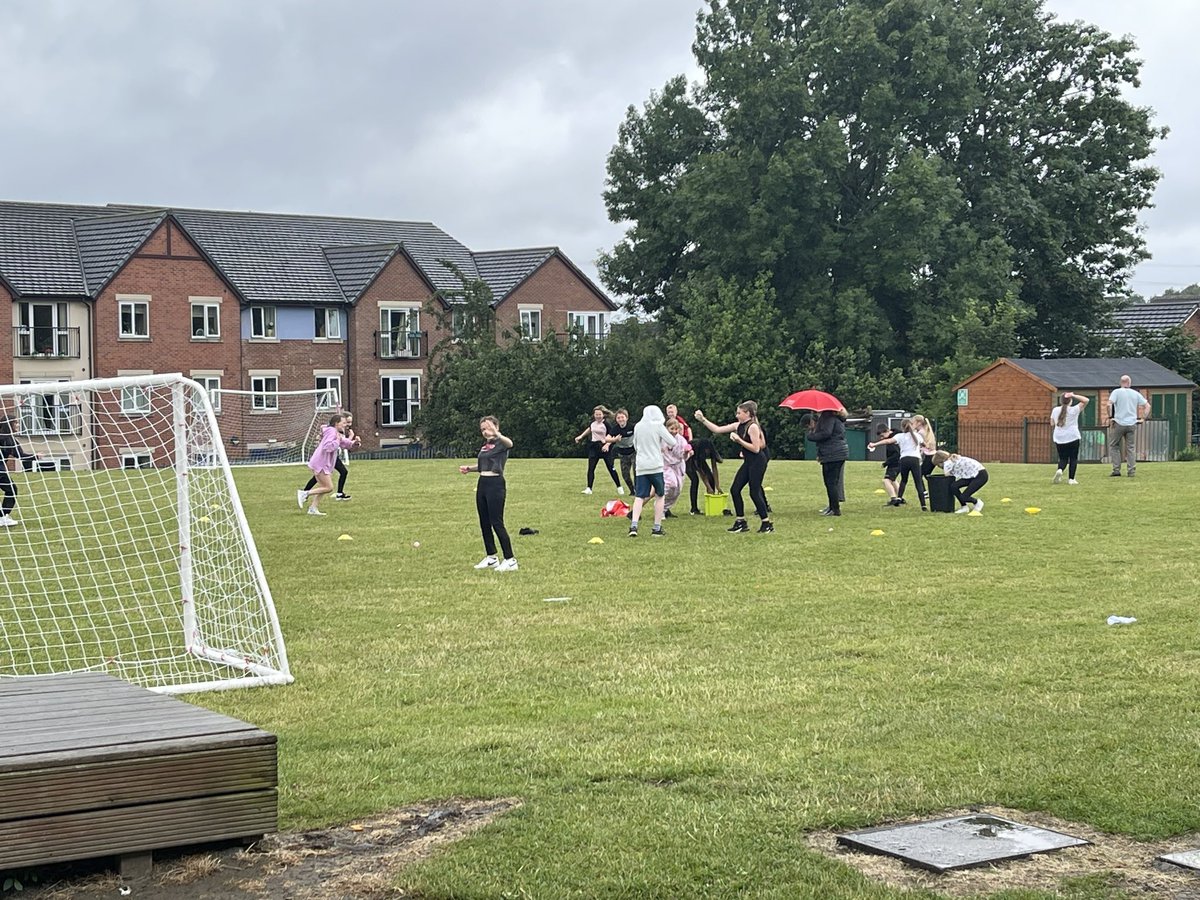 ClassDurham's tweet photo. Year 6 are enjoying a water fight in the rain 🌧️ @MeadsteadPA @MeadsteadHoS @AETAcademies https://t.co/8AbcjgDwmD