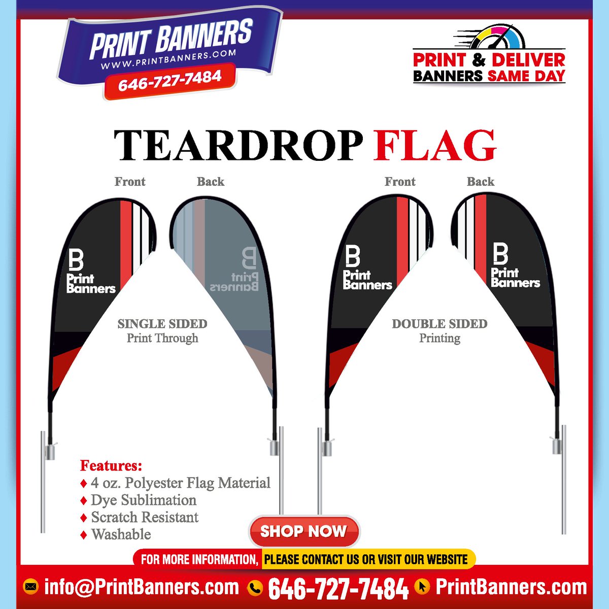 Print_Banners's tweet photo. Teardrop Flag

Indoor and outdoor capable
Eye-catching graphic shape
Carrying bag available 

🌐 https://t.co/kKlggOJI5o

#printbanners #Banner #newyorkprintingagency https://t.co/JGcQvQzT6U