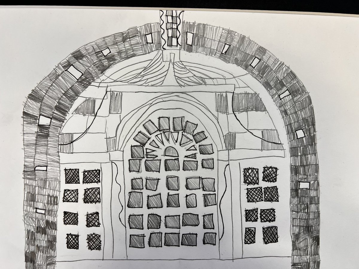 SDSPrimary's tweet photo. Year 2 pencil sketches of the Northampton gallery for our art exhibition today. ⭐️ https://t.co/GwjYhGsVQZ