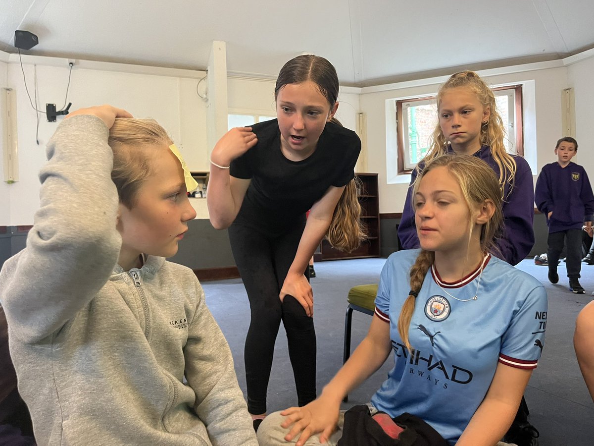 MissEParsons's tweet photo. A game of headbands and some hairdressing whilst waiting for the coach 🙂 @TanzaniteEPS @PrimaryElaine https://t.co/TqO2EJWYQp